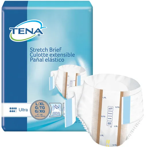 TENA Stretch Ultra Absorbency Brief, Large/XL