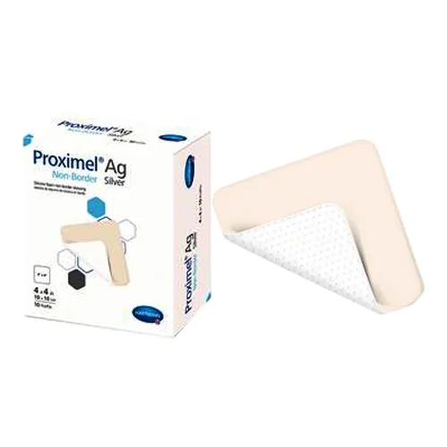 Hartmann-Conco Proximel Ag Silicone Foam Dressing, without Border, 4'' x 4''