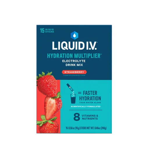 Liquid IV Electrolyte Drink Mix, Strawberry, 15 ct
