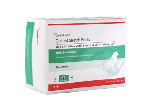 Cardinal Health WINGS Quilted Stretch Briefs