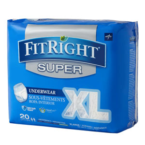 FitRight Super Protective Underwear, XL (56" to 68")