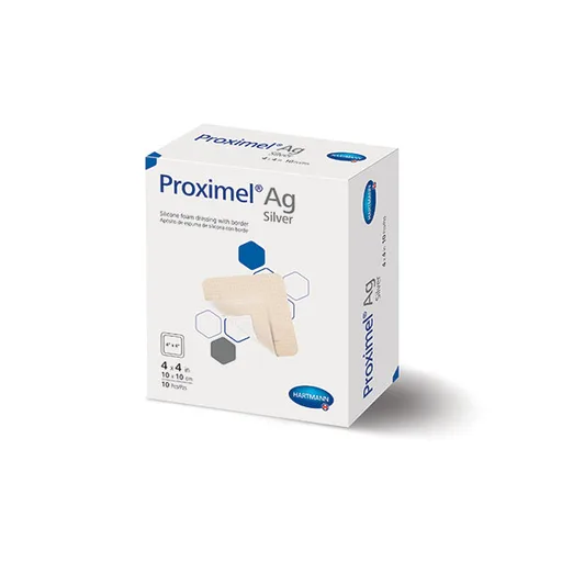 Hartmann-Conco Proximel Ag Silicone Foam Dressing, with Border, 3" x 3"