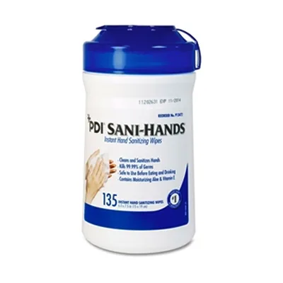 PDI Sani-Hands Instant Hand Sanitizing Wipe, Large Canister