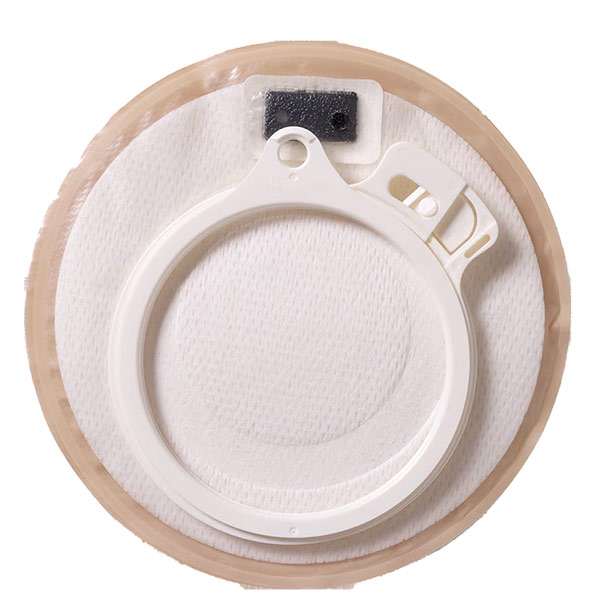 Coloplast Assura Two-Piece Uro Minicap 1/2" to 1-9/16" Stoma Opening, 1-9/16" Flange, 100mL, Opaque