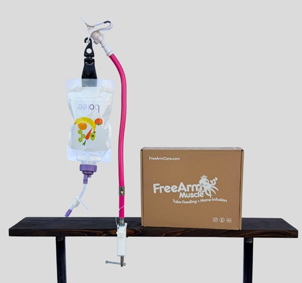 FreeArm Muscle Tube Feeding and Infusion Holder, Pink - REPLACES STHFAM001001P