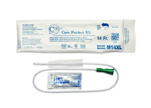 Cure Medical Pocket Catheter, Male, 25” Straight Tip