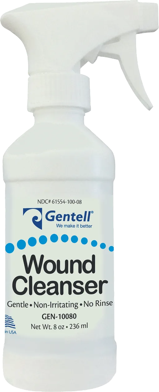 Gentell Wound Cleanser, Non-Sterile, Trigger Spray Bottle 8 oz
