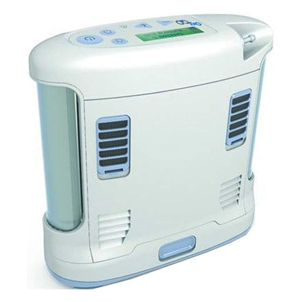 OxyGo 5 Setting Portable Oxygen Concentrator, with Eight Cell Battery, 7.25" x 8.75" x 3"