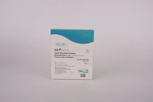 MedVance Non-Bordered Super Absorbent Dressing, 3" x 3"
