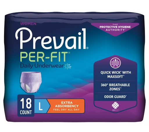 Prevail Per-Fit Women's Protective Underwear, Large