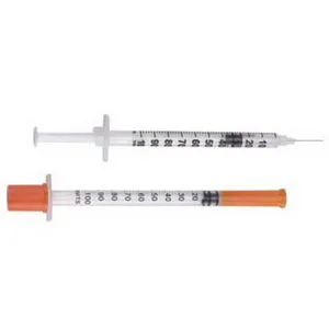 BD SafetyGlide Insulin Syringe and Needle 29G x 1/2" 1cc Volume