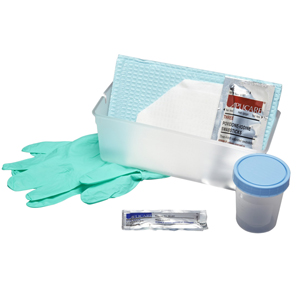 Medline Caring Vinyl Urethral Catheter Tray, 14Fr with Supplies