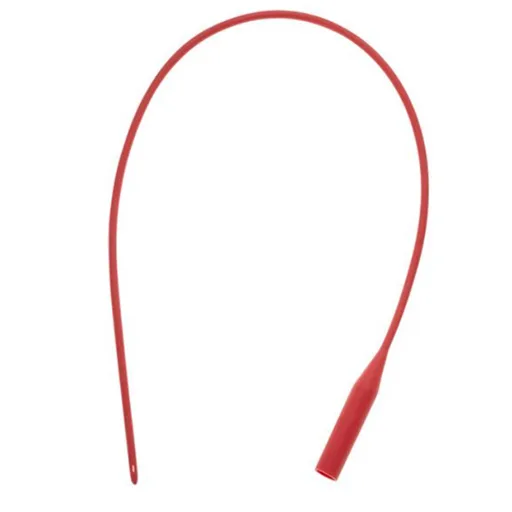 AMSure Red Rubber Intermittent Urethral Catheter, Female, 8 Fr, 11"