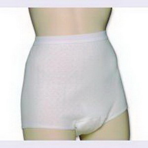 Salk Company HealthDri Light & Dry One Piece Bladder Protection for Daytime Bladder Control Panties for Waistomen Small, White, 22" to 25" Waist, Reusable