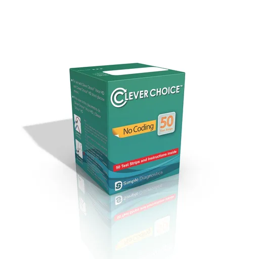 Clever Choice Blood Glucose Test Strips, 50 Count