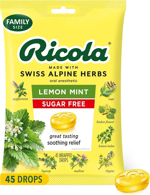 Ricola Sugar Free Lemon Mint Family Size