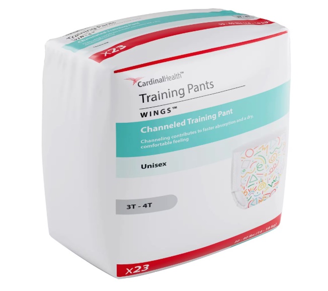 Cardinal Health WINGS Training Pants, 3T-4T, 30-40 lbs. (14-18 kg) - REPLACES 6870064BA, 6870064GA