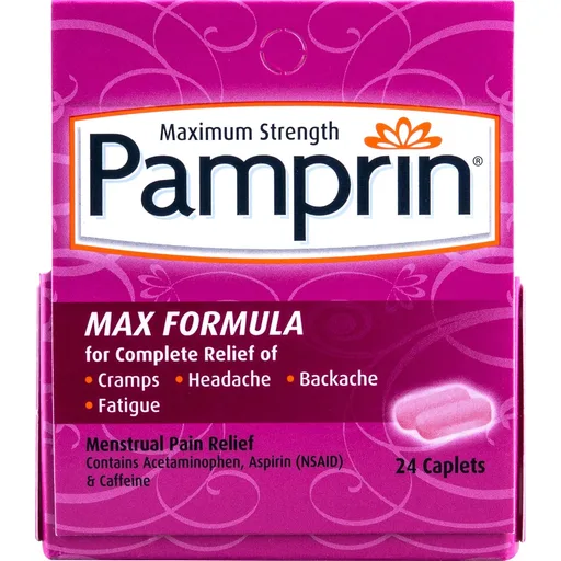 Pamprin Max Formula Caplets, 24 ct