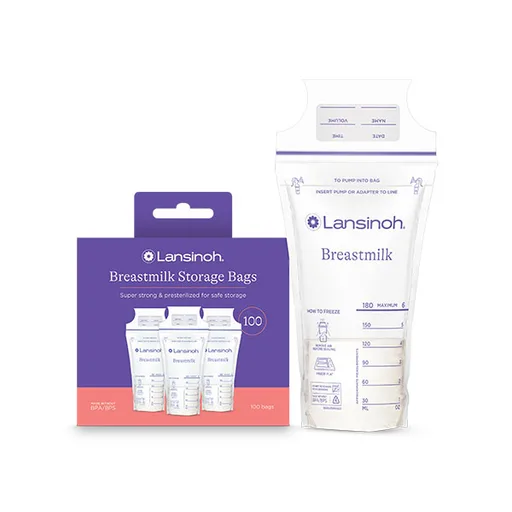 Lansinoh Breast Milk Storage Bag, 6 oz, 100 Count