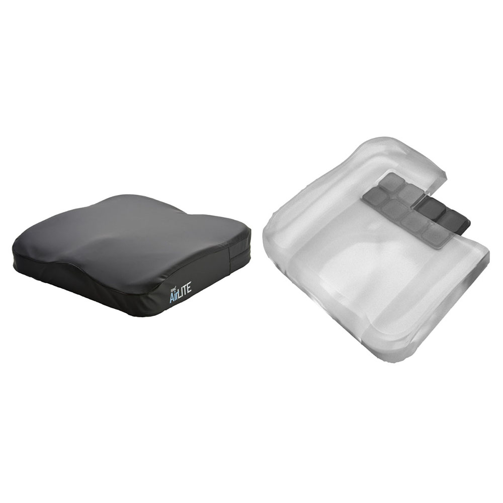 ROHO AirLITE Wheelchair Cushion, 300 lb Capacity, 18" x 2" to 3.75" Depth 16"