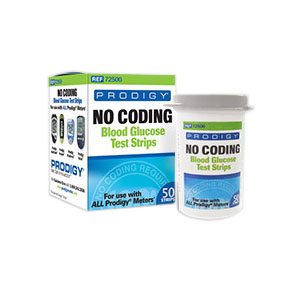 Prodigy No Coding Test Strips 3m, For use with all Prodigy meters
