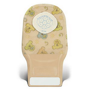 ConvaTec Little Ones One-Piece Drainable Pouch with 5/16"  to 2" Cut-to-Fit Stomahesive Skin Barrier, One-Sided Comfort Panel and Tail Clip