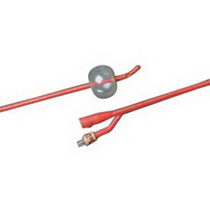 Bardex Lubricath Tiemann 2-Way Foley Catheter, Hydrogel Coated 14Fr 5cc Balloon Capacity