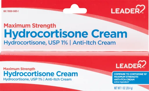 Leader Hydrocortisone Usp 1% Cream, 1 Oz