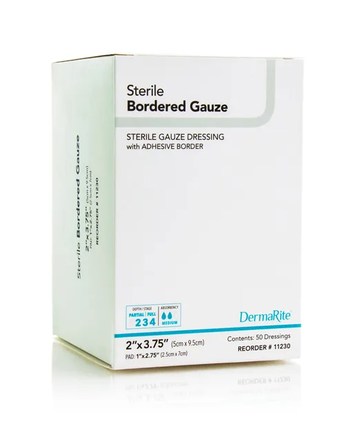 Sion Brands Sterile Border Gauze with Adhesive Border