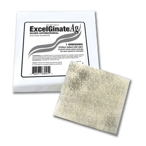 MPM Medical ExcelGinate AG Calcium Alginate Dressing, 4" x 4.75"