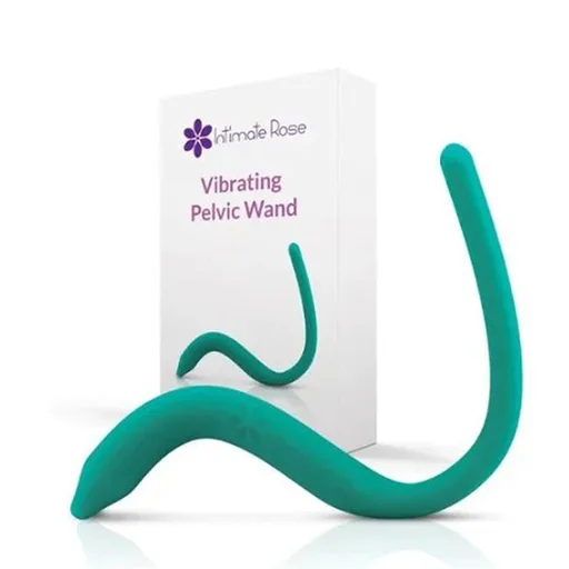 Intimate Rose Vibrating Pelvic Wand, Aqua