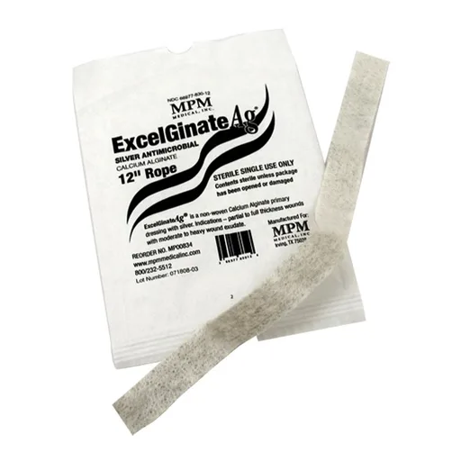 MPM Medical ExcelGinate AG Calcium Alginate Dressing, 12" Rope