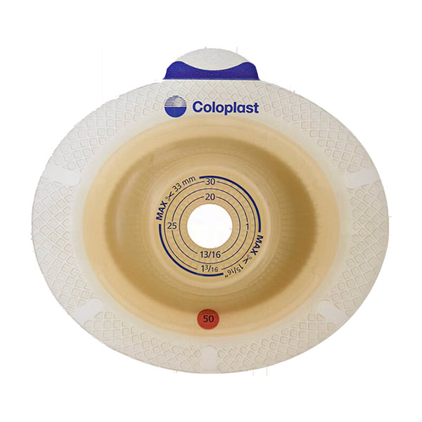 Coloplast SenSura Click Two-Piece Skin Barrier, Belt Tabs, 2" Flange, Convex Light, 1-1/8" Stoma