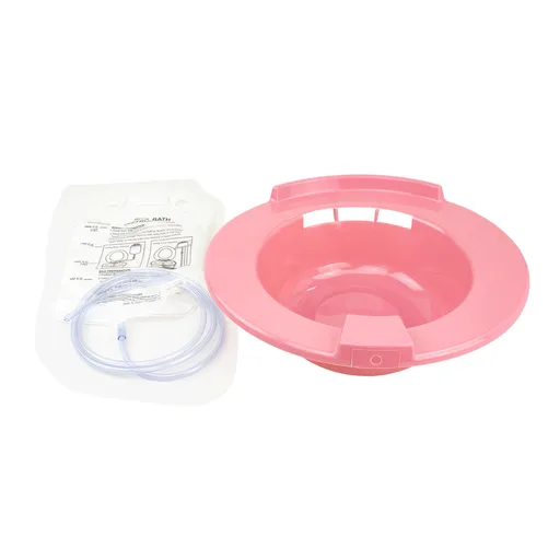 Denture Sitz Bath w/ Attachment & Instructions, 2 qt., Mauve