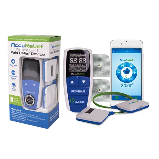 Carex AccuRelief Wireless 3-in-1 Pain Relief TENS Device