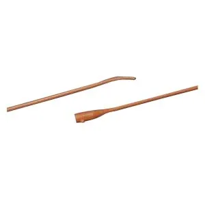 Bardia Red Rubber Urethral Catheter, Coude, 20 Fr 16"