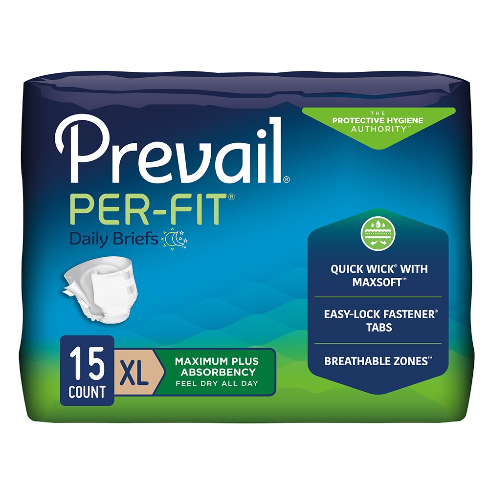 Prevail Per-Fit Adult Brief, XL (59" to 64")