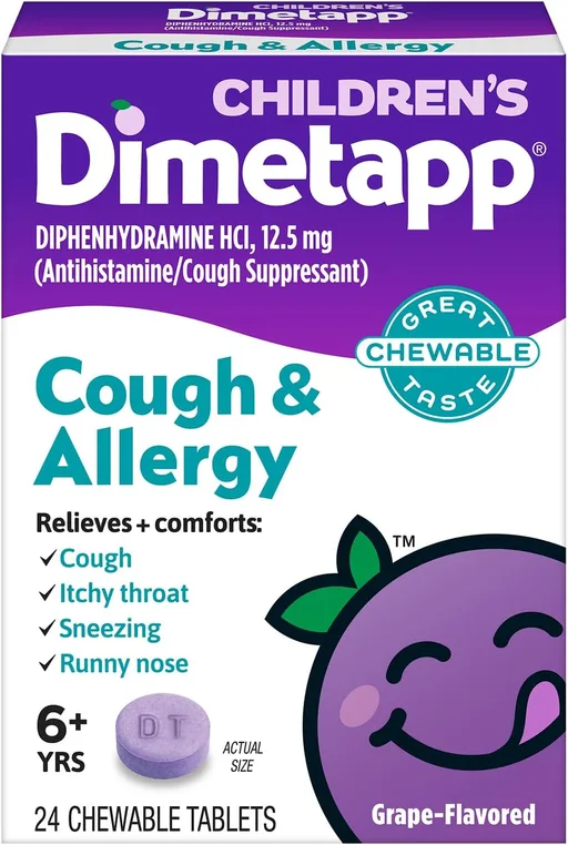Child's Dimetapp Cough & Allergy Chewable, 24 ct
