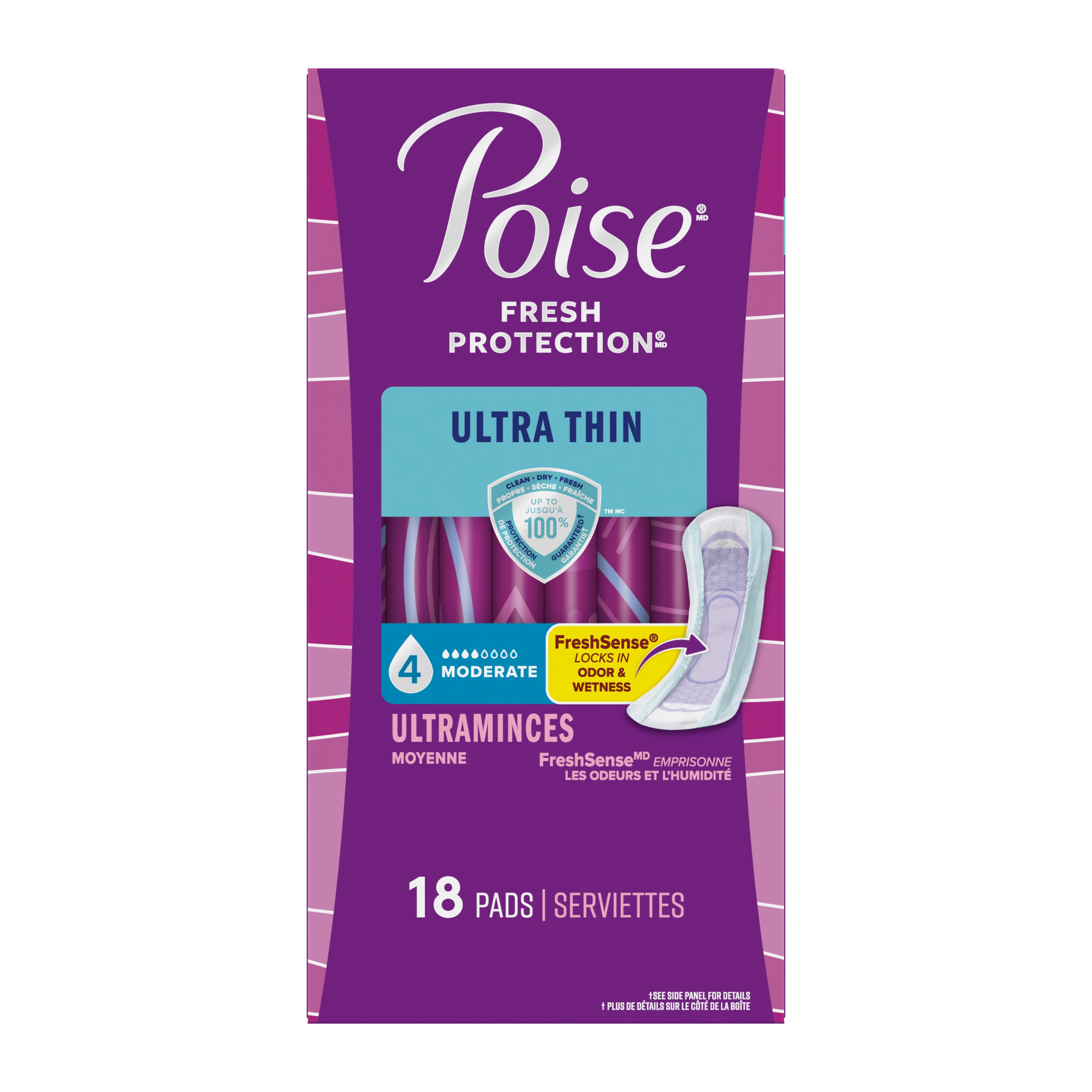 Kimberly Clark Poise® Ultra Thin® Incontinence Pad, Moderate Absorbency, Regular, 9.4'' - Replaces 6943117
