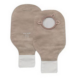 Hollister New Image Two-Piece Drainable Pouch, 2-1/4" Flange, Filter, Clamp Closure, Beige