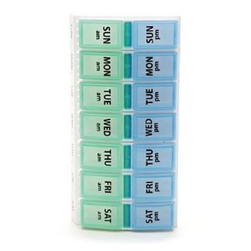 Apothecary Products EZY Dose Weekly AM/PM Travel Pill Planner Large