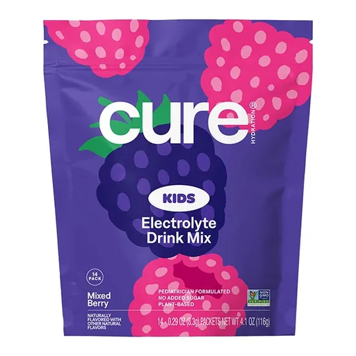 Cure Kids Hydrating Electrolyte Mix Pouch - Mixed Berry, 14 ct
