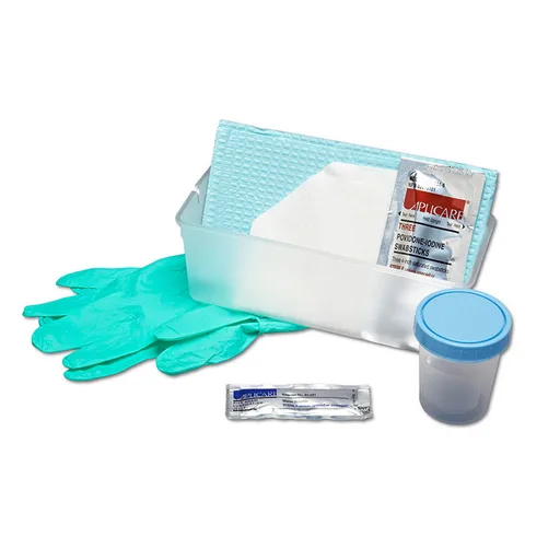 Medline Sterile Cath Tray with 14 Fr Vinyl Catheter