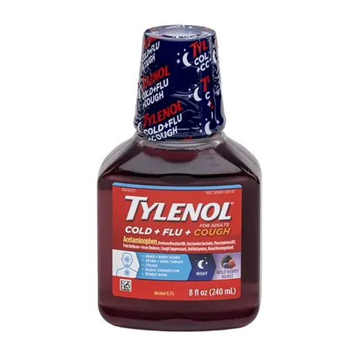 Johnson & Johnson Night Pain Relief Liquid, Wild Berry, 8 oz