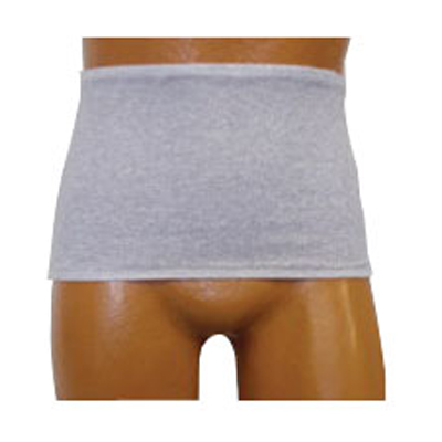 Options Men's Ostomy Care Wrap/Brief, Dual, with Open Crotch and Built-in Ostomy Barrier/Support, Small, Gray