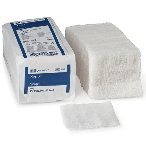 Kerlix Woven Super Sponge, Sterile 10's, 4" x 4", 12 Ply