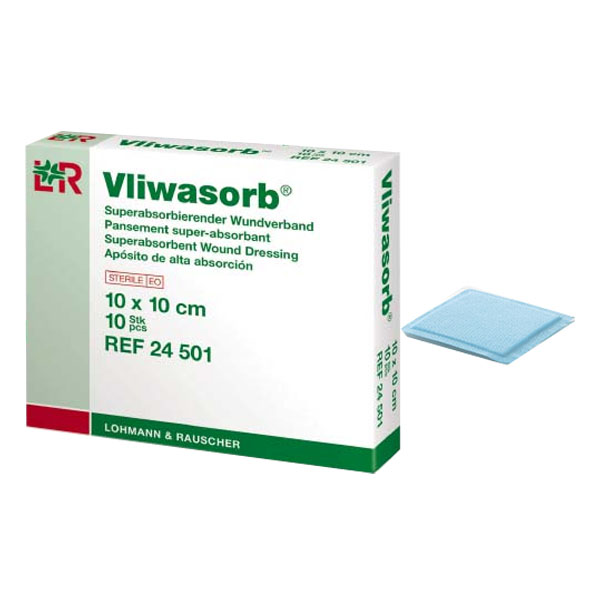 Lohmann & Rauscher Vliwasorb Super Absorbent Wound Dressing, 4'' x 4''
