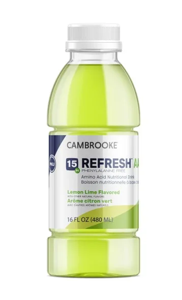 PKU REFRESH AA 15, Lemon Lime, 16 Fl Oz.