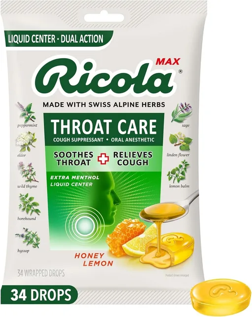 Ricola Max Throat Care Honey Lemon