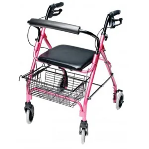 GF Health Products Lumex® Walkabout Lite Four-Wheel Rollator Pink